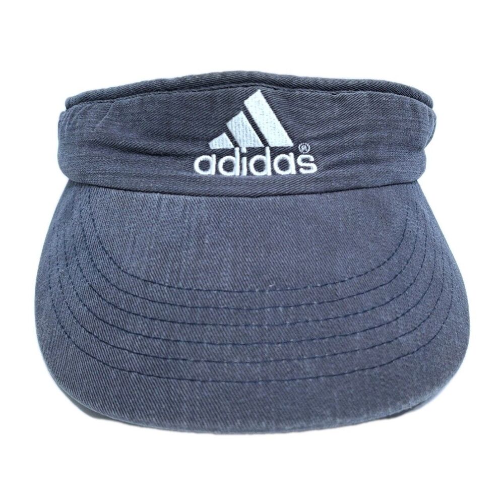 Adidas Visor Hat Cap StrapBack Gray Adjustable Golf Tennis Beach